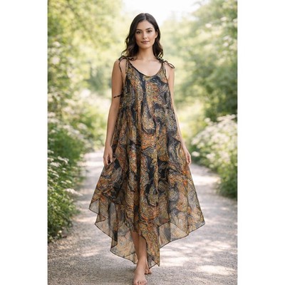 VTG Darling Debs Ruth Eib Sheer Chiffon Overlay Dress Psychedelic Peacock OS | eBay VTG Darling Debs Ruth Eib Sheer Chiffon Overlay Dress Psychedelic Peacock OS | eBay