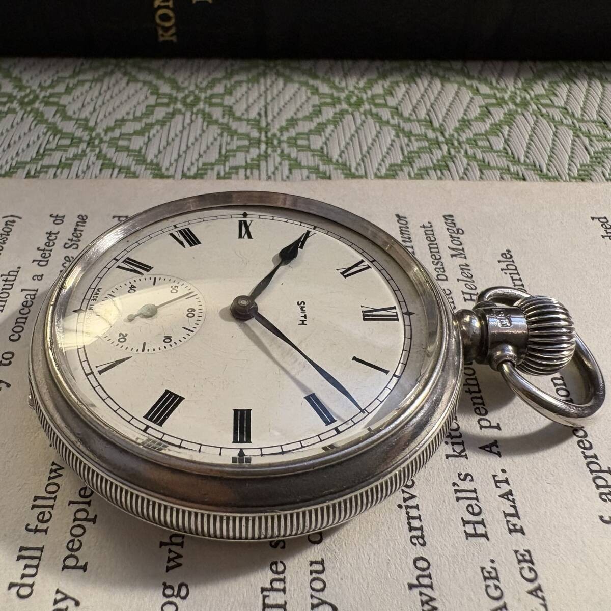 SMITHS 1943 Solid Silver Pocket Watch Denison Cas… - image 3