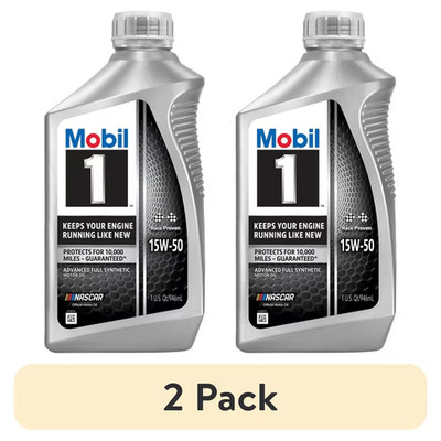 Mobil 1 Advanced Full Synthetic Motor Oil 15W-50, 1 Quart NEW 2 PK
