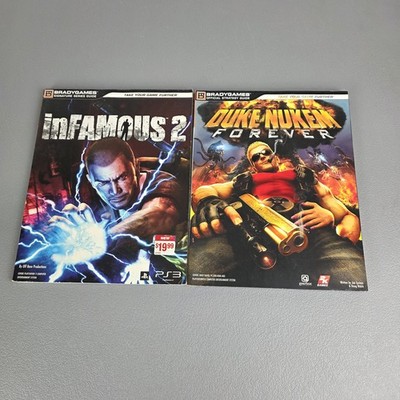inFAMOUS 2 & Duke Nukem Forever BradyGames Official Strategy Guides Lot PS3 Xbox