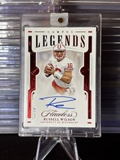 Russell Wilson 2021 Panini Flawless Collegiate Campus Legends Red Auto 7/15