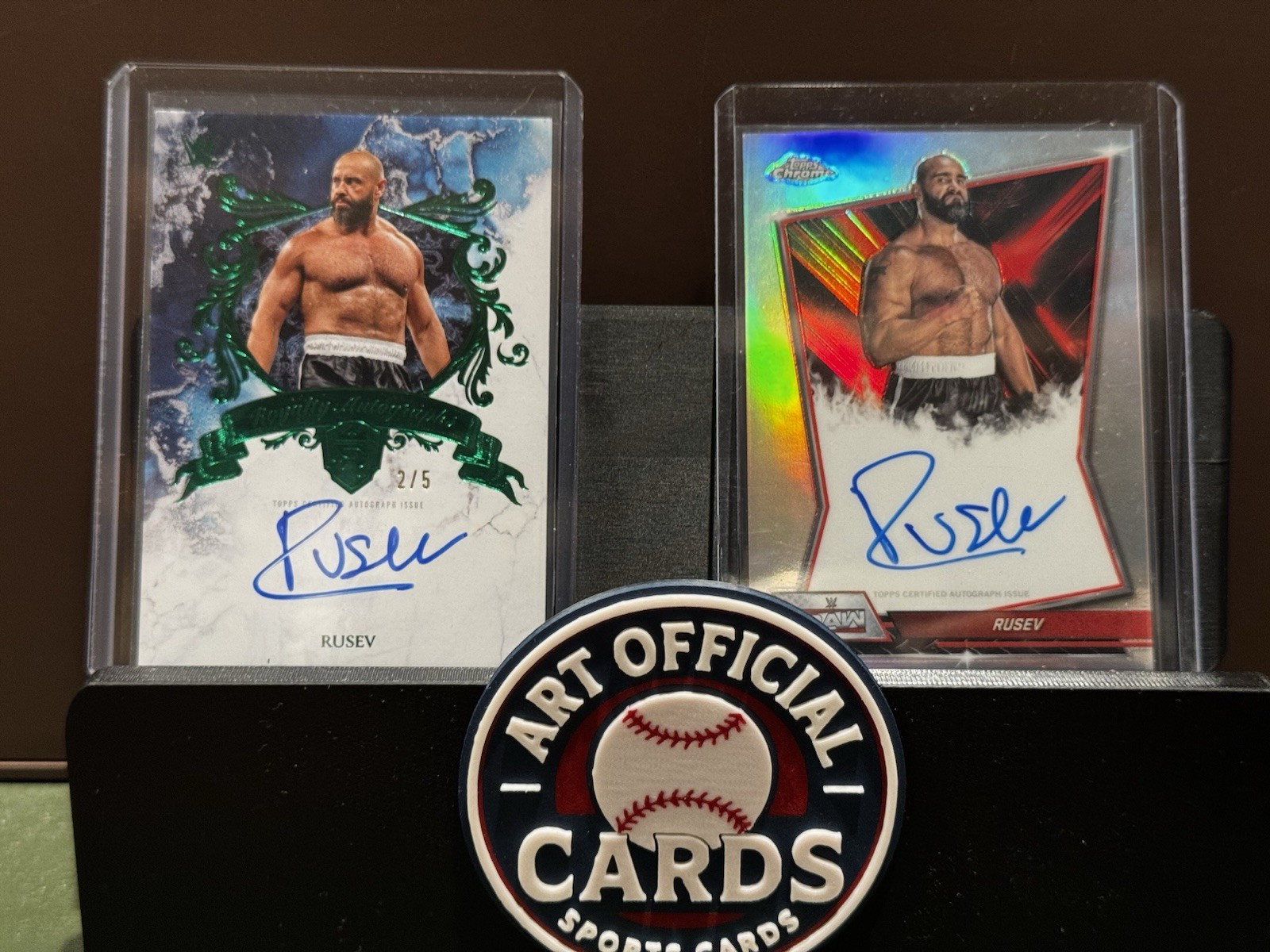 RUSEV 2025 WWE TOPPS ROYALTY #RAU-RUS ROYALTY AUTOGRAPHS 2 /5 + SILVER AUTO