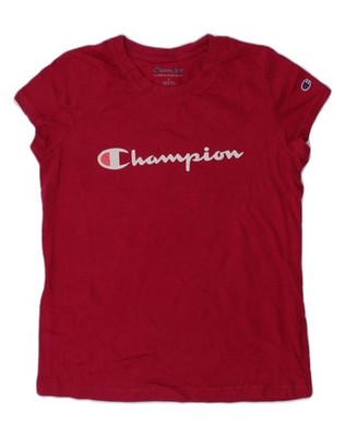 Champion Mädchen Grafik T-Shirt Oberteil 12-13 Jahre Large rot Baumwolle AK09