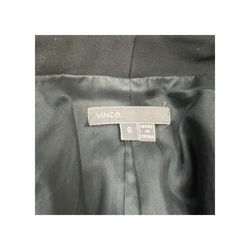 Vince Lined Black Stretch Formal One-Button Blazer Jacket Womens Size 6 - 第 10/17 張圖片