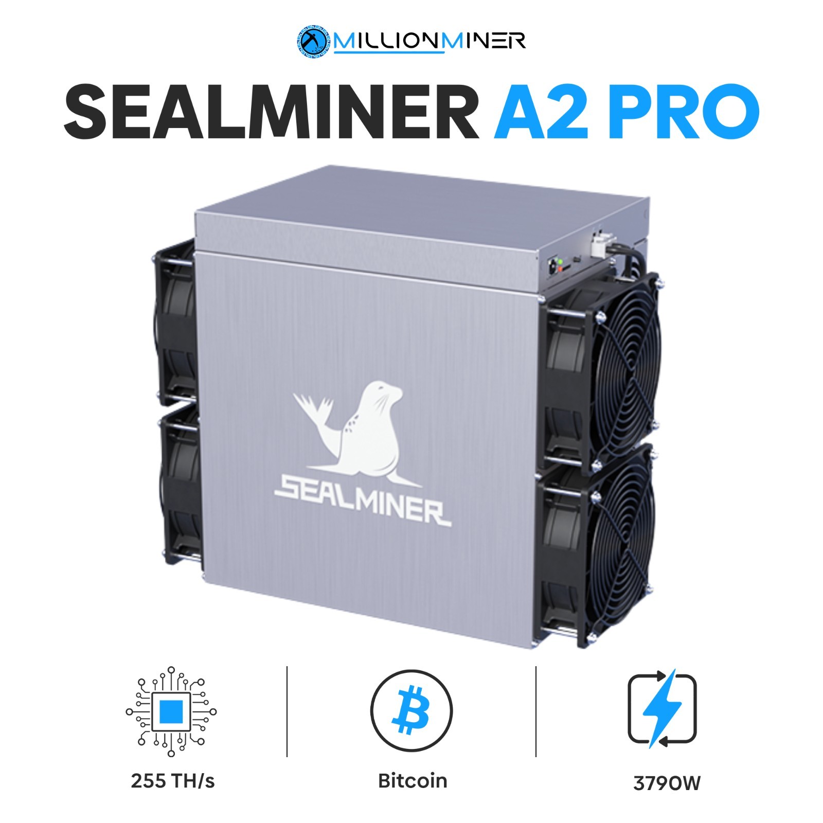 Like Bitmain Antminer S21 - Bitdeer SealMiner A2 Pro Air (255TH/s) - Jan Batch
