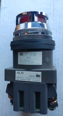 idec ALN Push Start Button Illuminated Switch (Red) 24V
