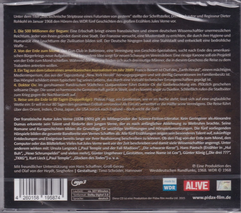 Jules Verne Hörspiel MP3 CD Das technische Striptease Klassiker WDR Sealed K2500 - Bild 2 von 4