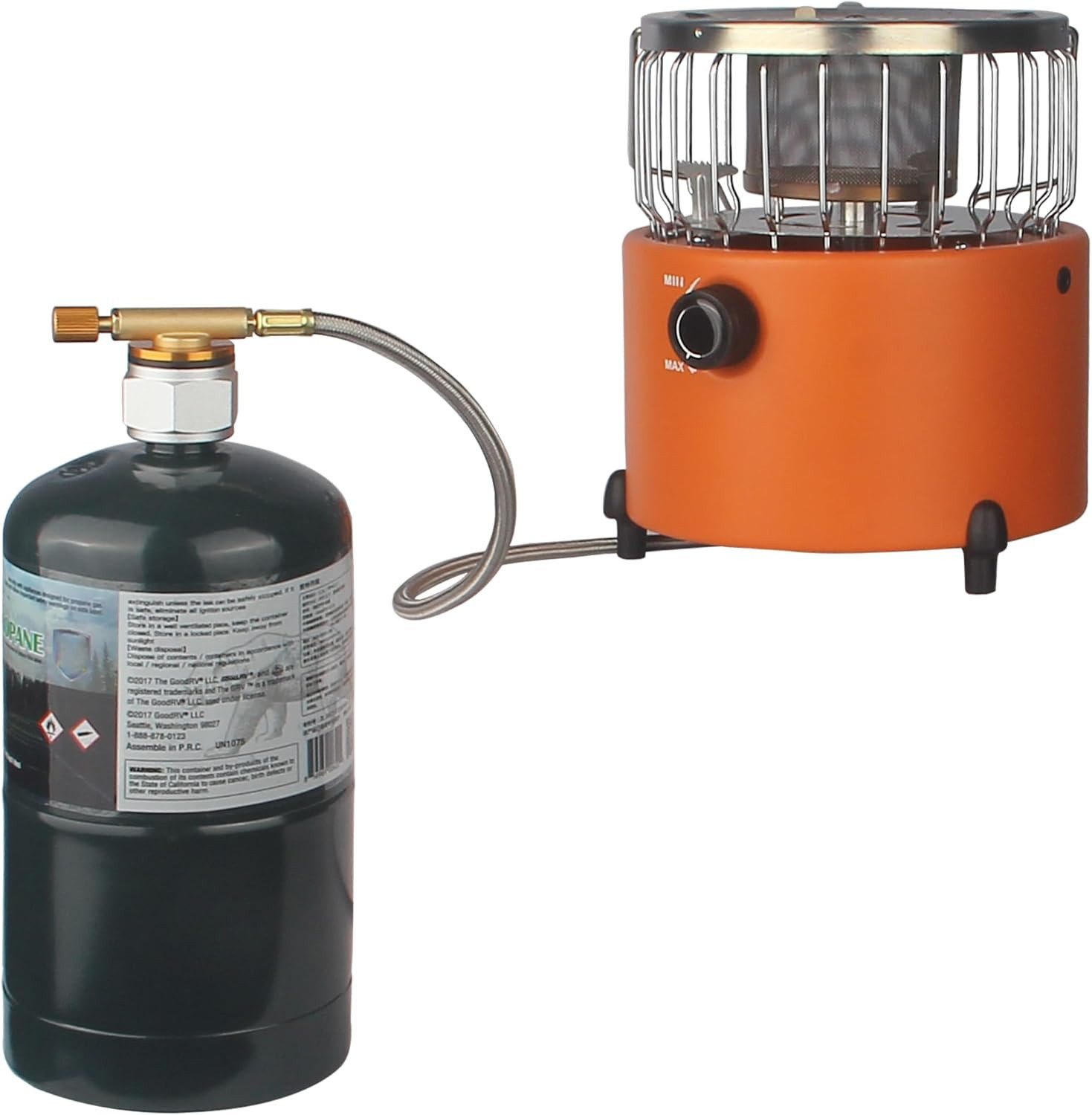 2 Feet Gas Adapter Extension Braided Hose Propane/Butane/Isobutane Small Tank In