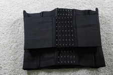 Waist Trainer Corset Belt Womens Small Black Hook Eye Shapewear Support