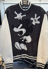 Disney Parks Mickey Mouse Sound Cartoon Zip Up Knit Jacket SMALL New 2026
