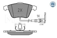 Bremsbelagsatz, Scheibenbremse MEYLE-PD: Advanced Performance A 025 240 2120/PD