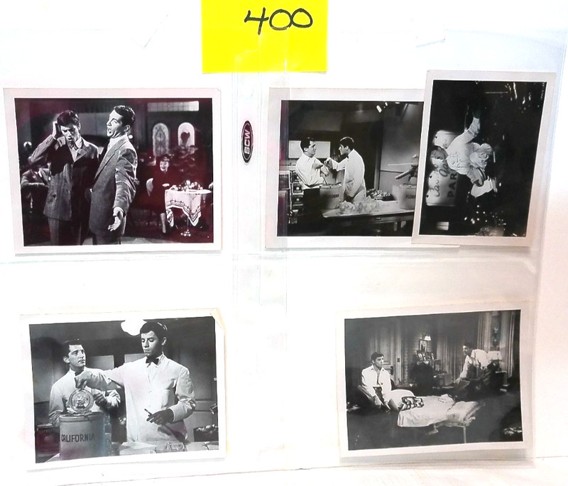 Vintage Candid Film Photos of Jerry Lewis and Dean Martin Lot of 5