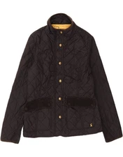 JOULES Womens Quilted Jacket UK 12 Medium Navy Blue Polyamide BM15