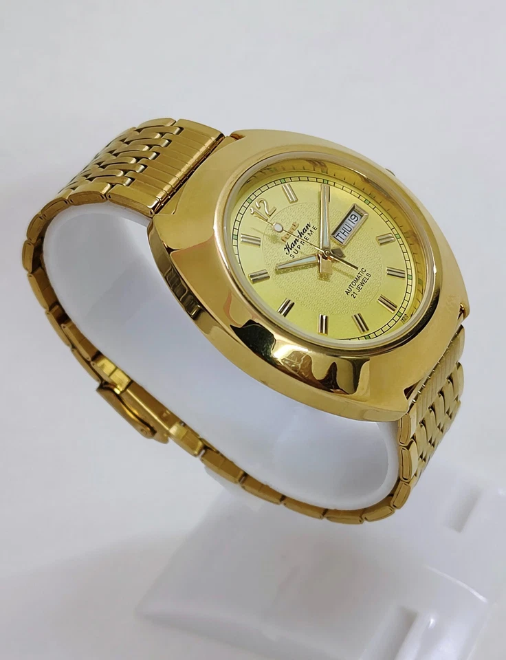 Vintage HMT KANCHAN SUPREME Auto Winding Day & Date 21-Jewels Men's Wristwatch - Image 3 of 4