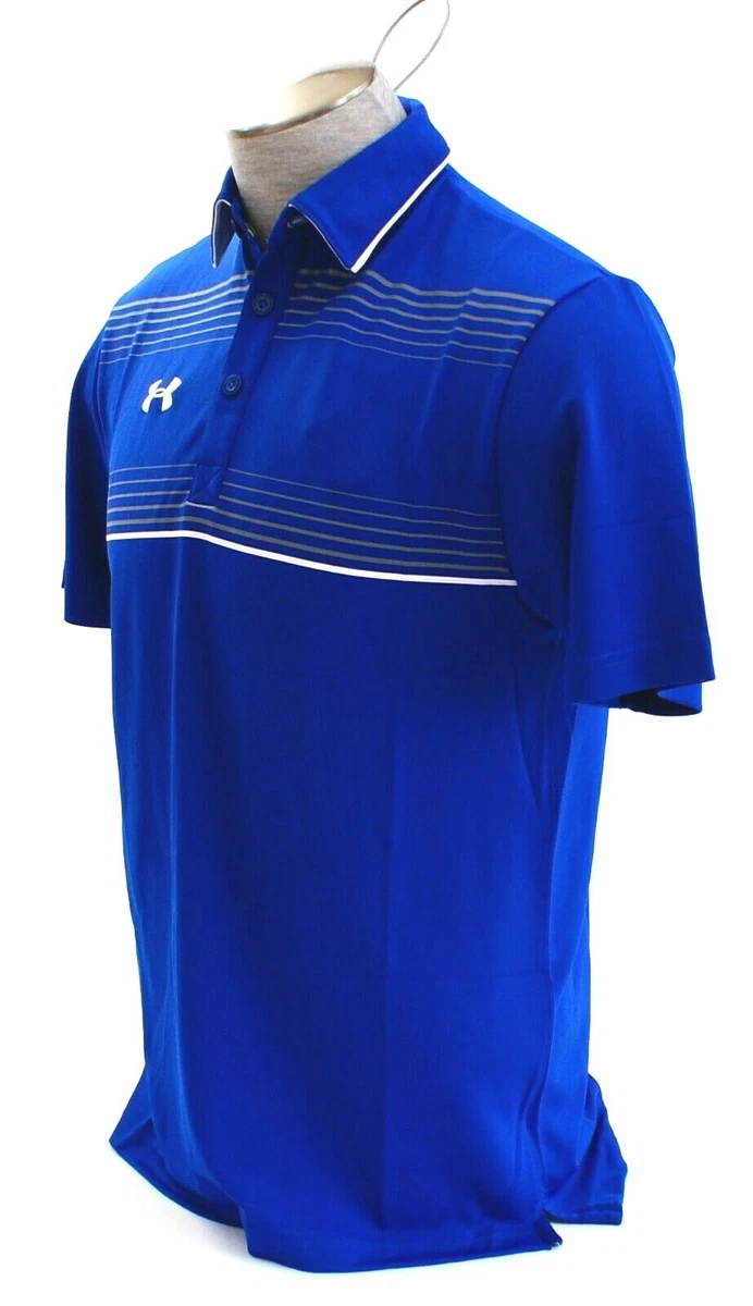 Under Armour UA Team Blue Conquest Short Sleeve Polo Shirt Men s