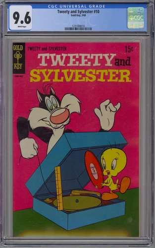 Tweety and Sylvester #10 CGC 9.6 NM+ Wp Gold Key 1969 Christmas Pedigree RARE!!