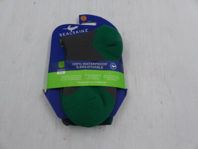 SEALSKINZ  UNISEX MTB GREY AND GREEN  S US 3.5-6