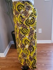 AFRICAN PRINT WRAP SKIRT FULL LONG MAXI SKIRT S M L