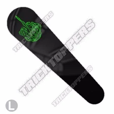 Gas Tank Dash Console Insert Cover 08 - 16 Harley Streetglide - SKULL FINGER GRN