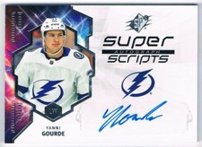 2019-20 UPPER DECK SIGNATURE SENSATIONS YANNI GOURDE AUTO TAMPA BAY LIGHTNING