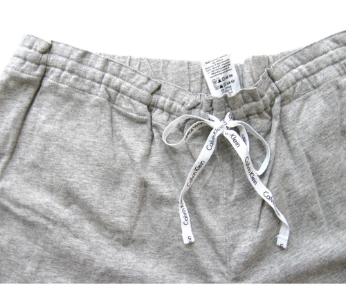 A379 Calvin Klein NEU S0500D Damen grau Essentials Kordelzug Strick Schlafhose S - Bild 4 von 8