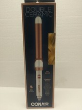 Conair CD705GN Double Ceramic Curling Wand 1" White/Rose Gold 30 Settings 400 F