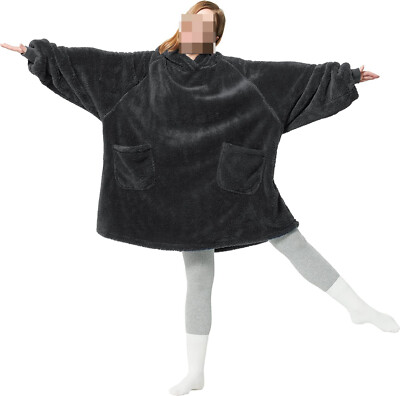 BEDSURE Hoodie Decke Kuschelpullover Deckenpullover Warm Flauschig Unisex Neu