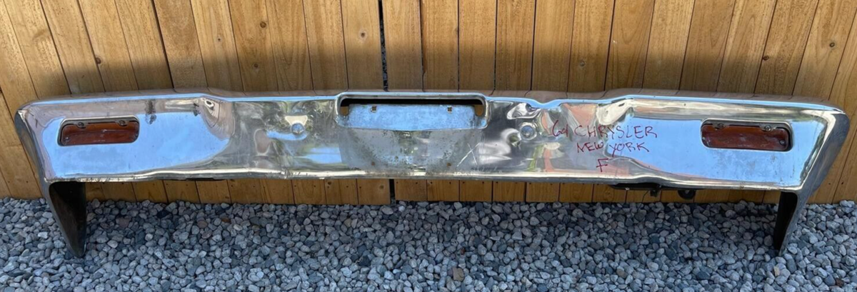 X CHRYSLER NEW YORKER NEW TRIPLE PLATED CHROME FRONT BUMPER 1964