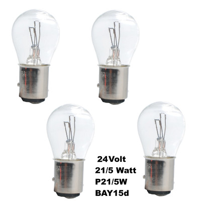 4x 24V 21/5W P21/5W BAY15d  Glühlampe Glühbirne LKW Bus Lampen   M915w