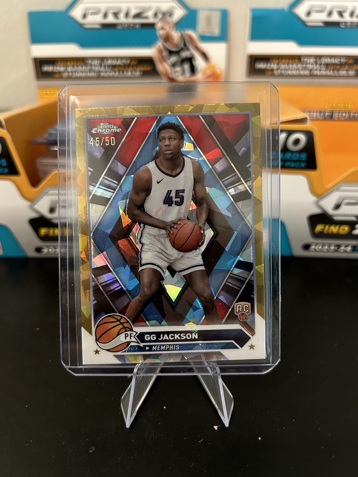 2023-24 Topps Chrome Sapphire Gold Refractor #54 GG Jackson 45/50 JSY Match RC)