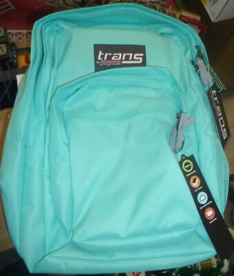 Trans by JanSport 17'' Supermax Backpack w/15'' Laptop Sleeve - Tropical Teal 2605