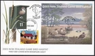 NEW ZEALAND 2003 Game Bird Habitat $10 Grey Teal M/S on FDC