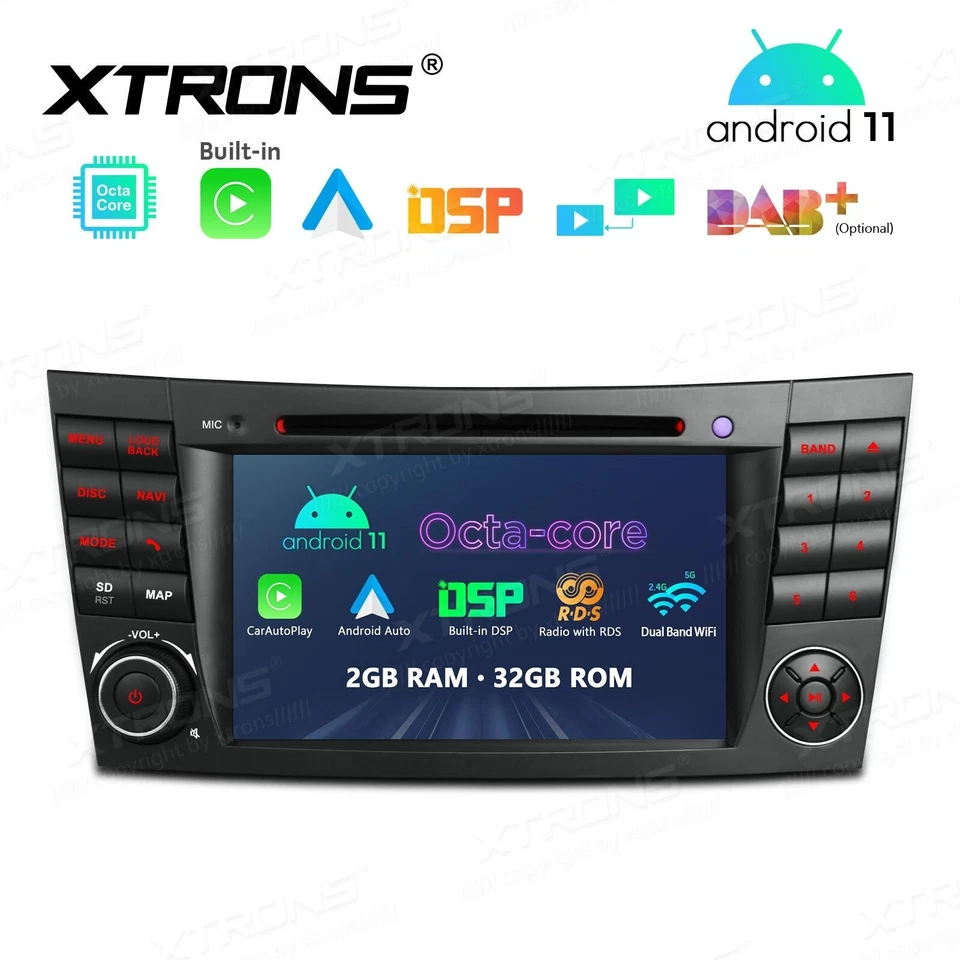 AUTORADIO ANDROID 2/32 GB STEREO AUTO 7" MERCEDES CLASSE E CLS G W211 W219  XT - Immagine 3 di 4