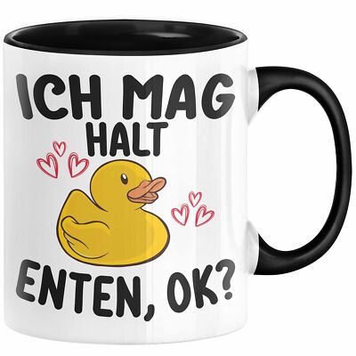 Enten-Liebhaber Geschenk Tasse Ich Mag Halt Enten Ok Kaffee-Becher Häferl