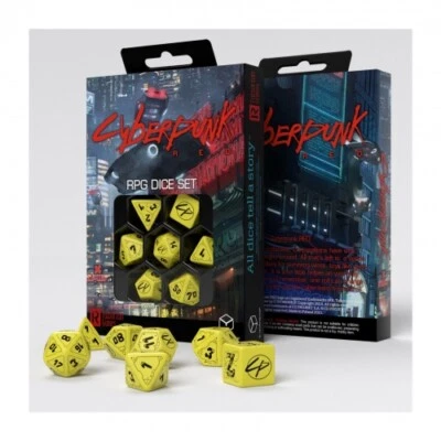 Q-WORKSHOP Cyberpunk Red Dice Set - Danger Zone (7) - englisch