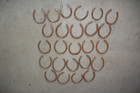 Vtg. Lot of 25~ Horse Shoe Hot Forged Blacksmith Metal Horseshoes/Crafts reuse