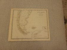Large 1846 Map Of Argentina/ Patagonia South America Charles Knight atlas