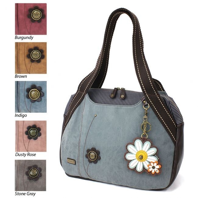 New Chala Shoulder Bowling Zip Tote Large Bag Indigo Blue gift