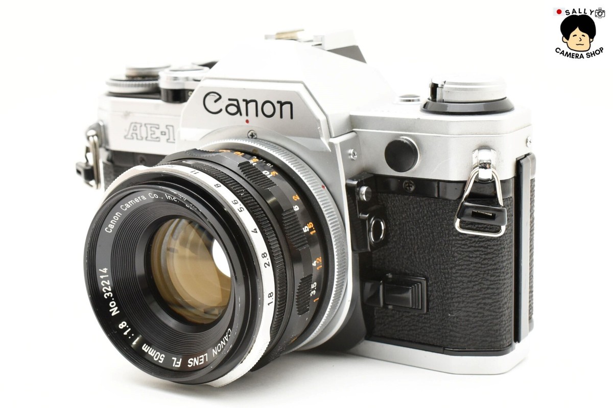 Exc+5** Canon AE-1 PROGRAM Silver + FL 50mm f1.8 Lens Japan