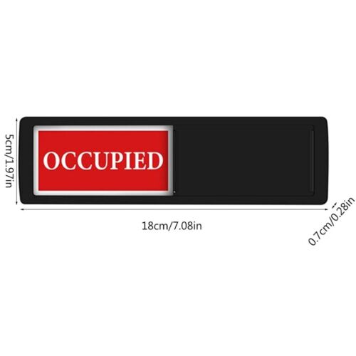 Bathroom Toilet Signs Occupied/Vacant Door Signs Vacant or In Use Slider - Picture 8 of 10