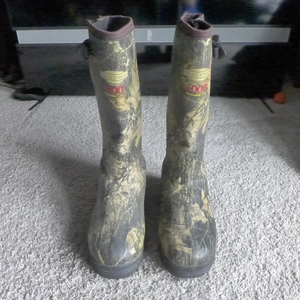 Field & Stream 1000g Scent Free Thinsulate Ultra Camo Hunting Boots Mens 10 - Image 2 of 4