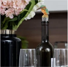Enamel Kingfisher  Wine stopper Cabilock Bird Wine Bottle Stopper