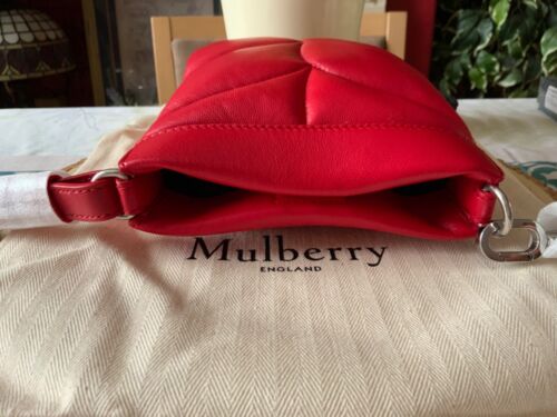 MULBERRY 🌸 Softie Pillow Phone RED Nappa Bag RRP £595 Padded LEATHER Crossbody - Picture 11 of 21