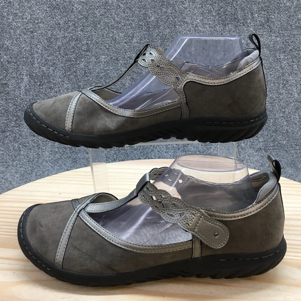 JBU Jambu 鞋女式 12 M Buttercup 休闲 TStrap Mary Jane 平底鞋灰色面料 — 第 2/4 张图片