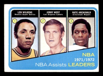 1972 Topps Basketball #176 NBA Assist Leaders West Archibald VG *e1