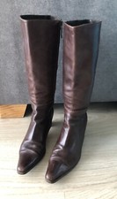 Botas Altas Marrones Piel Mujer