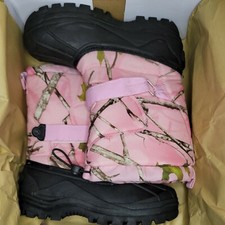 Red Head Girls Pink Duck Snow Boots Camouflage Insulated Youth Sz 4 w/ Box