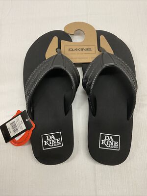 Dakine Friendly Foam Vanish Flip Flops Sandals Men s 9 Black ~ New
