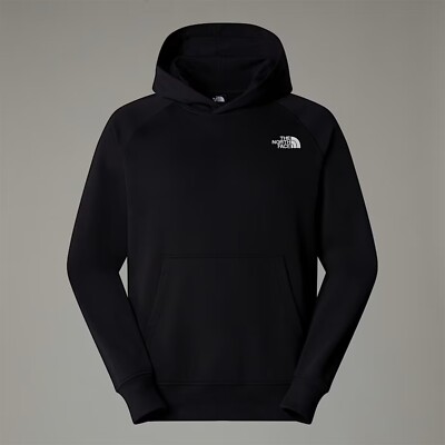North Face Mens Raglan Redbox Hoodie Pullover Hooded Top Black RRP £70 NEW  UK