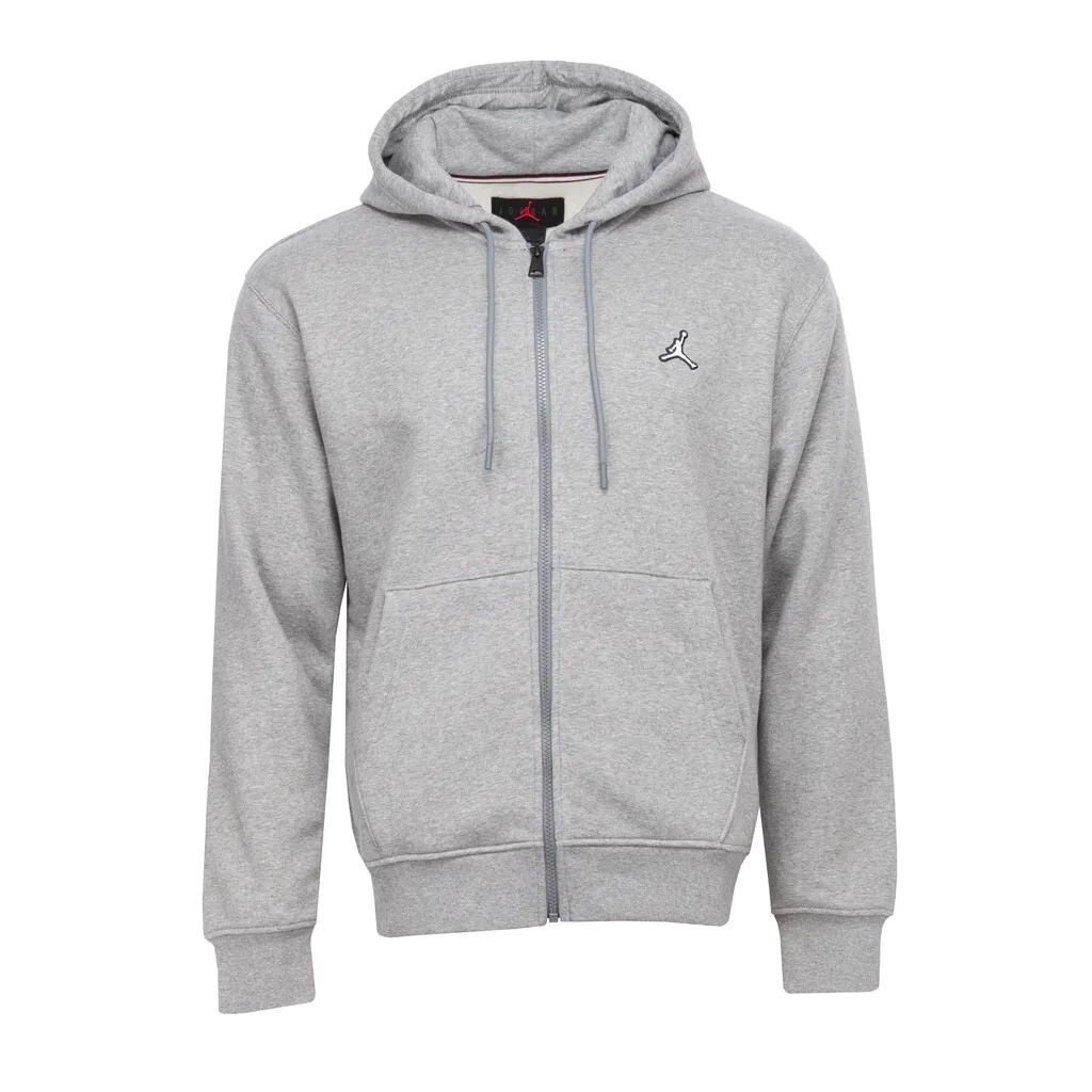 Grey jordan zip up hoodie cheap